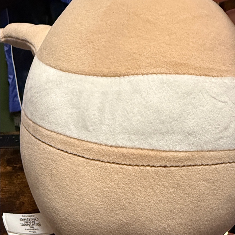 Squishmallows Tan and White Jack SKELLINGTON with a book! 8” - Picture 7 of 8